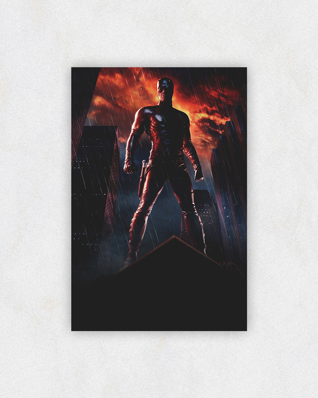 Daredevil Rooftop Rain Poster