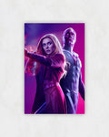 Scarlet Witch & Vision Neon Poster
