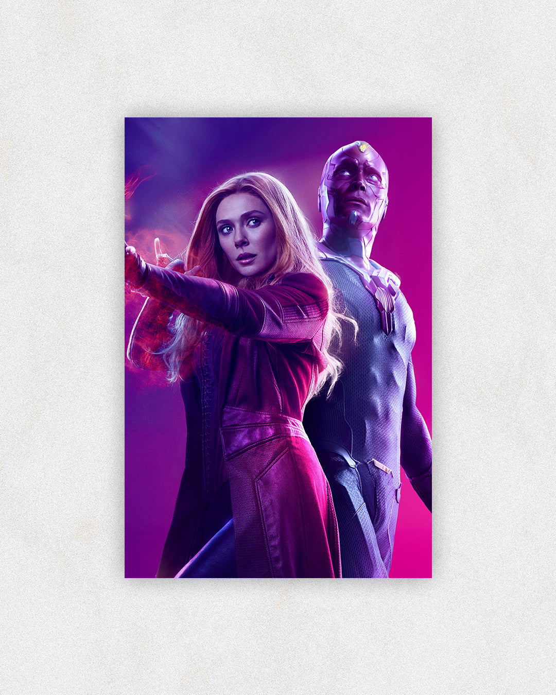 Scarlet Witch & Vision Neon Poster