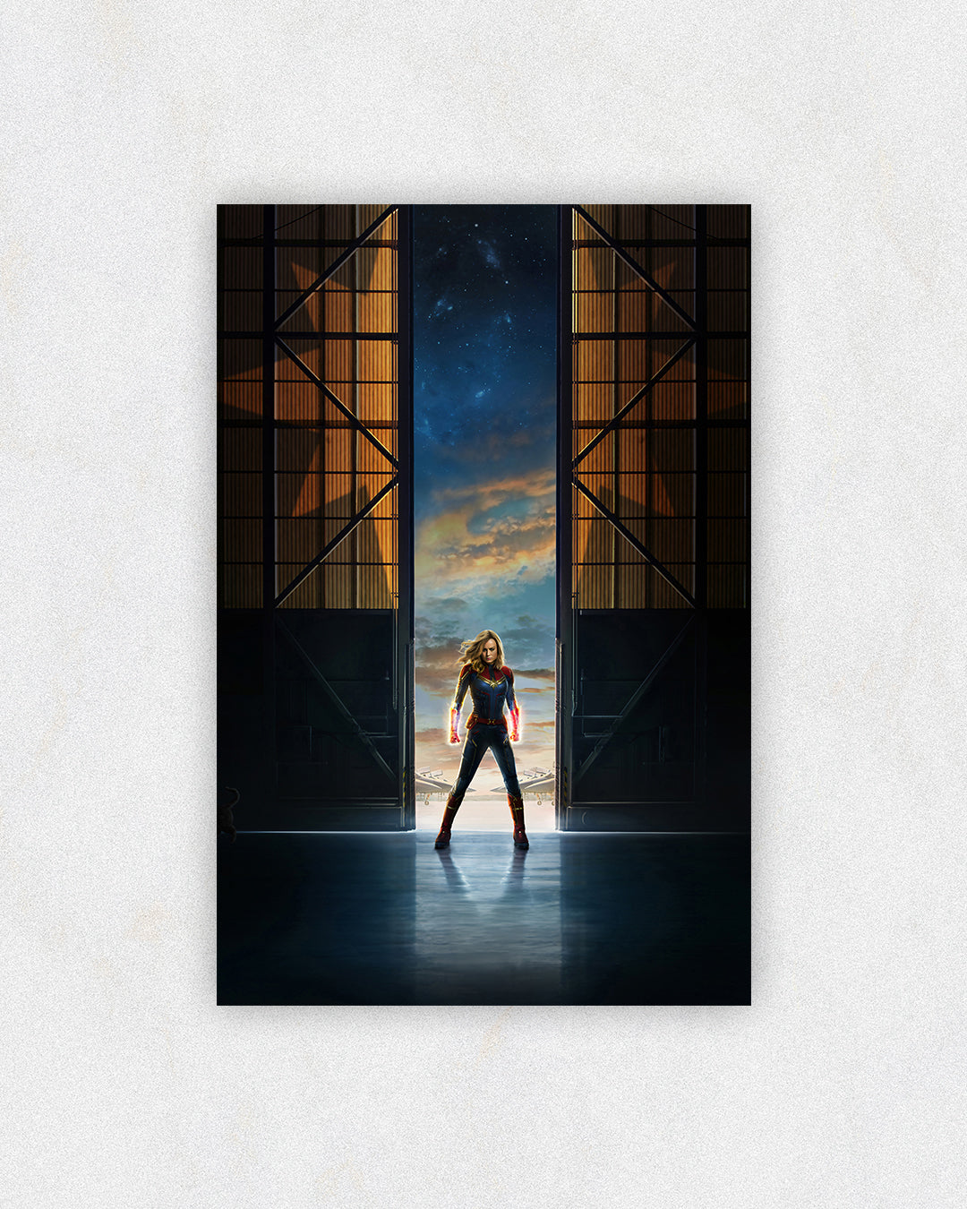 Captain Marvel Hangar Door Poster