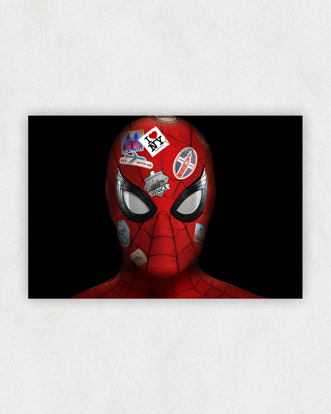 Spider-Man Travel Stickers Mask Poster