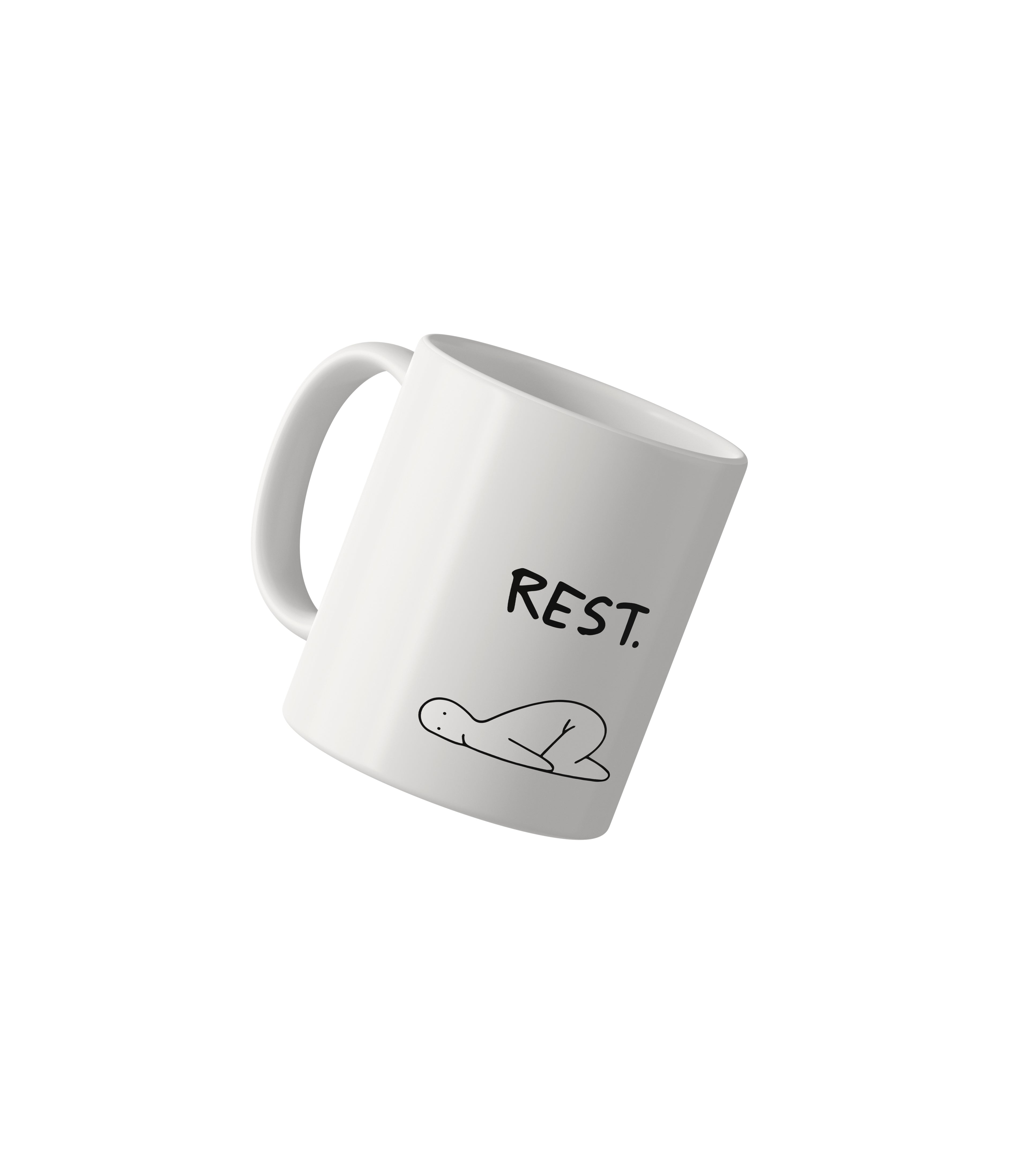 REST. Funny Minimalist Mug