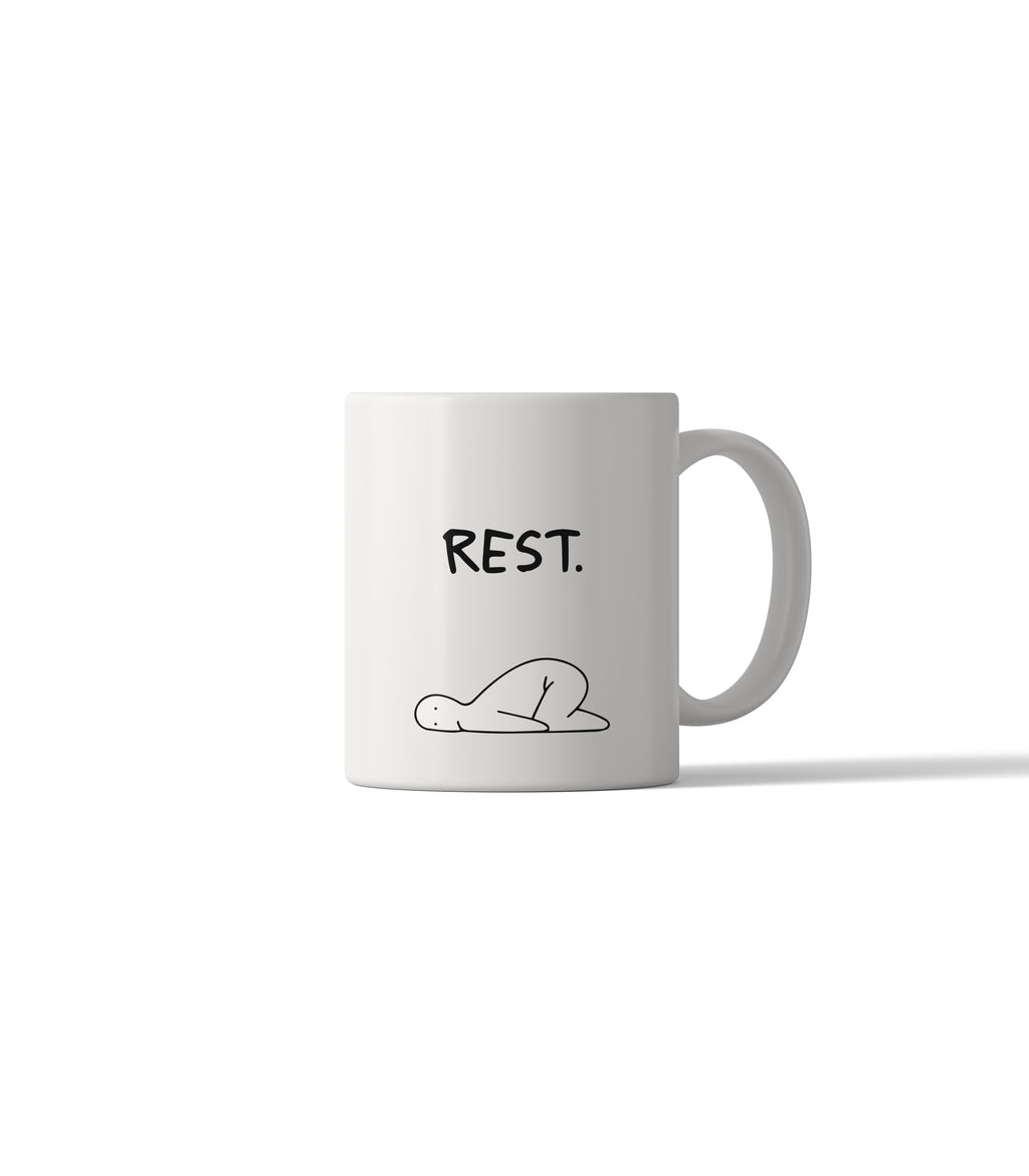 REST. Funny Minimalist Mug