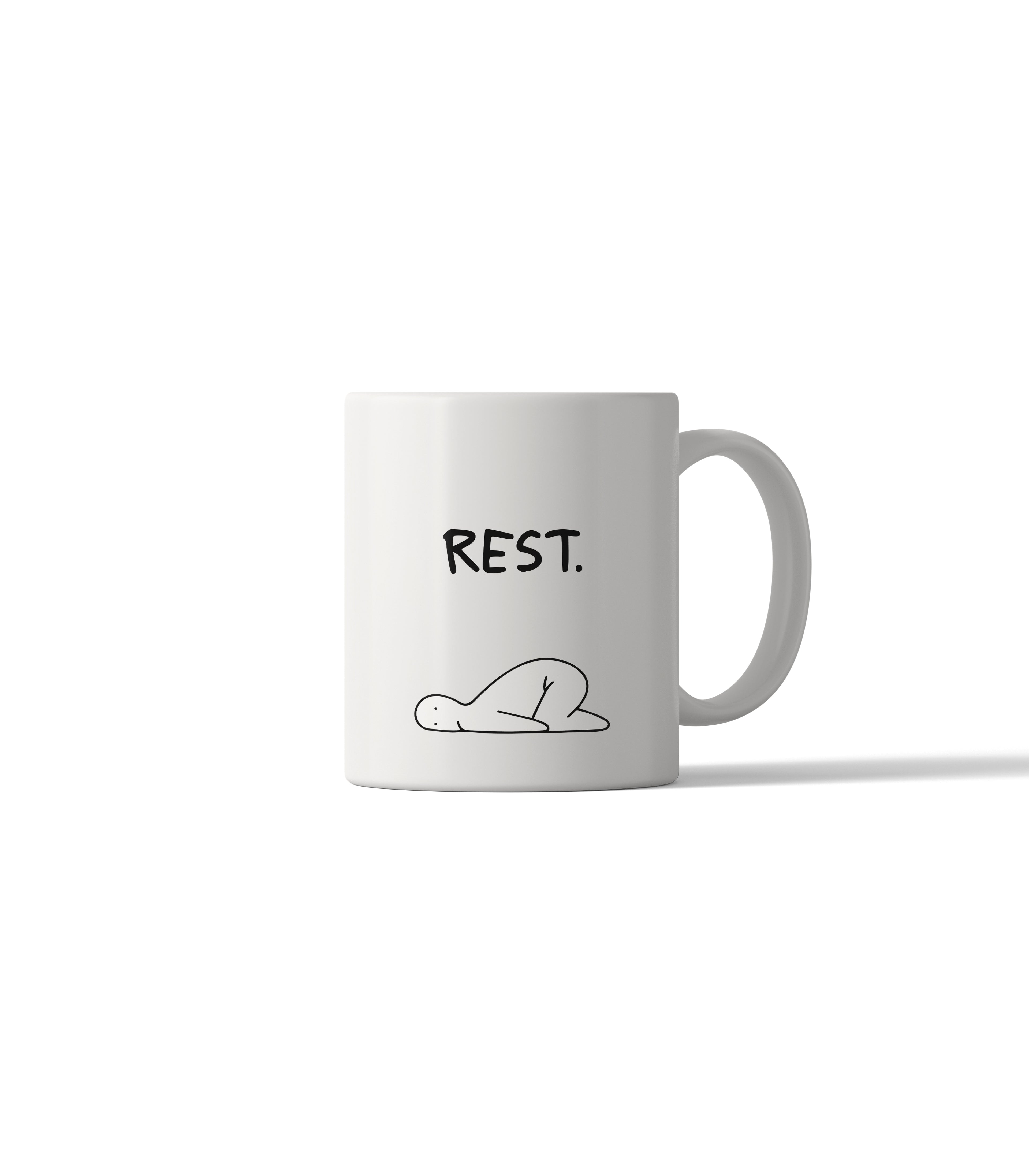 REST. Funny Minimalist Mug