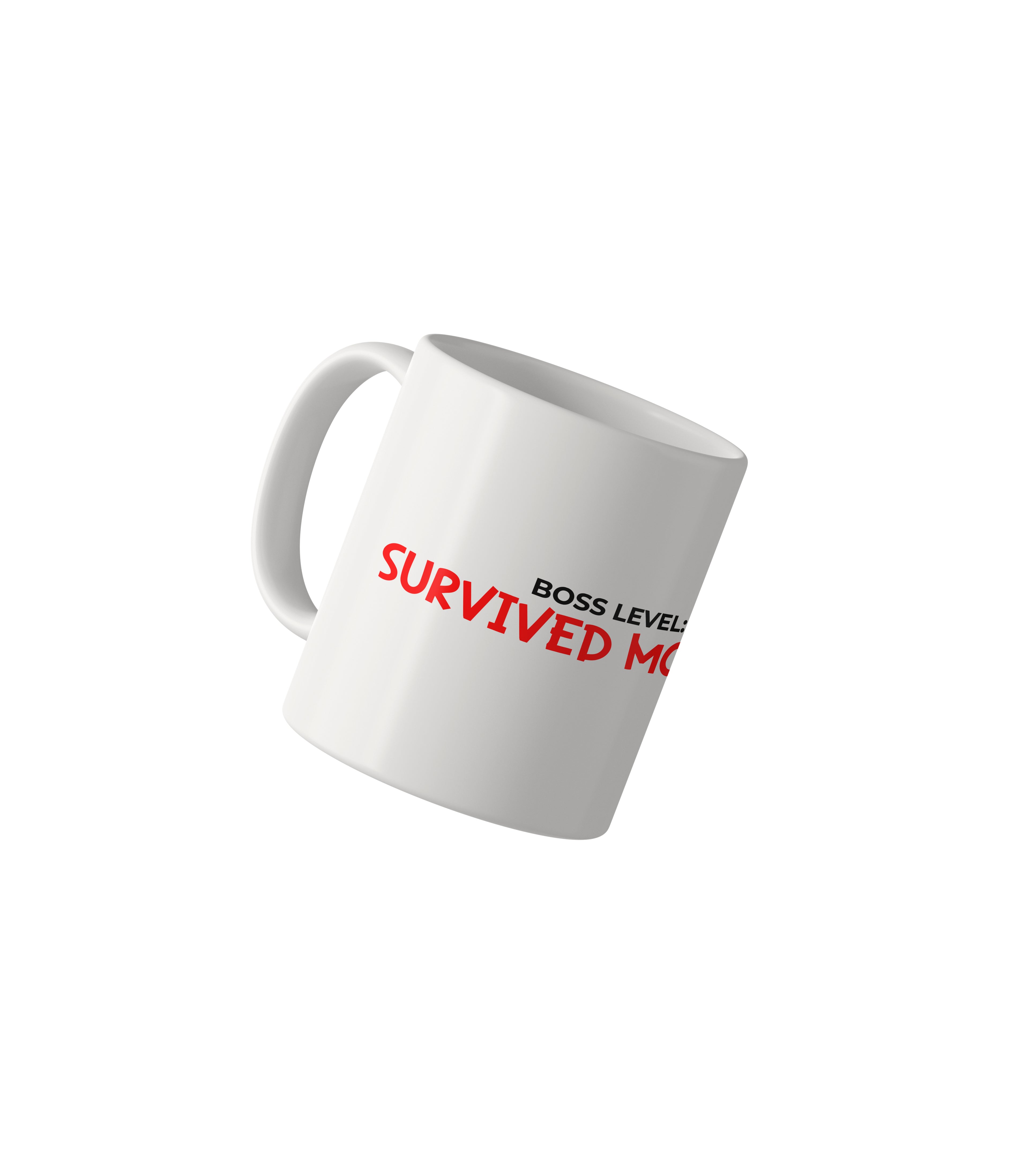 Boss Level: Survived Monday Funny Office Mug