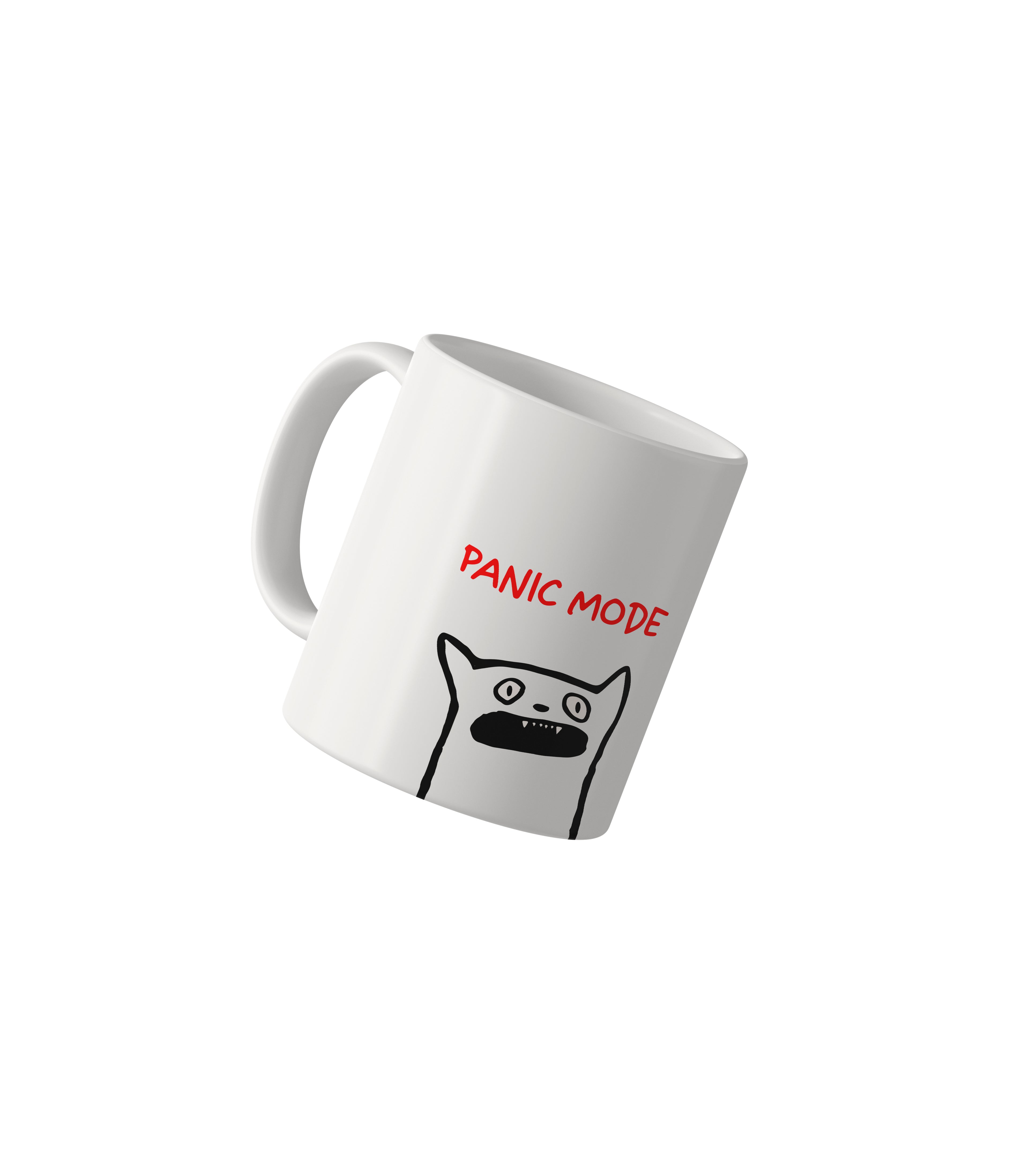 Panic Mode Funny Cat Mug