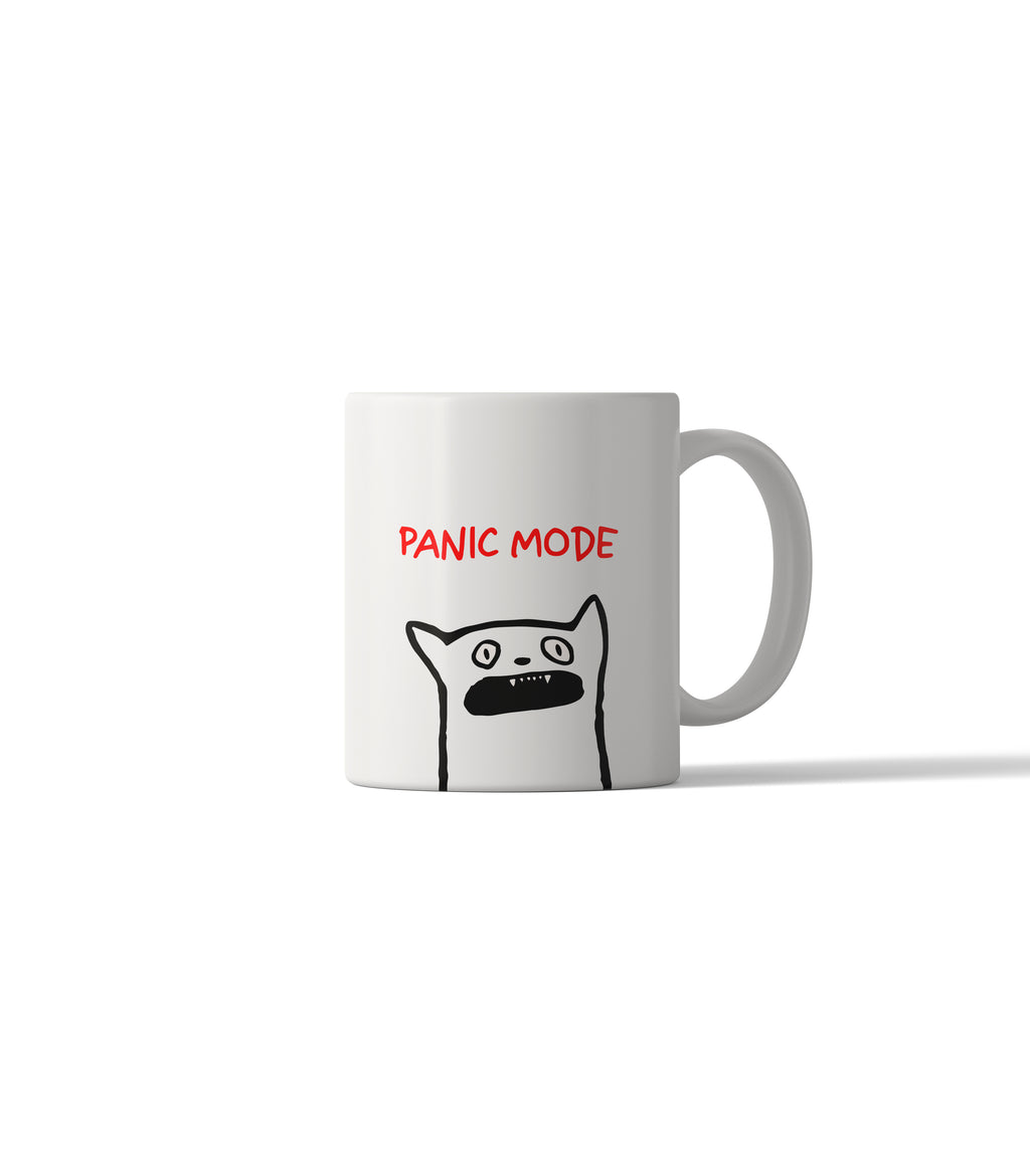 Panic Mode Funny Cat Mug