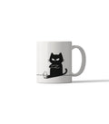 Grumpy Black Cat & Kitten Mug
