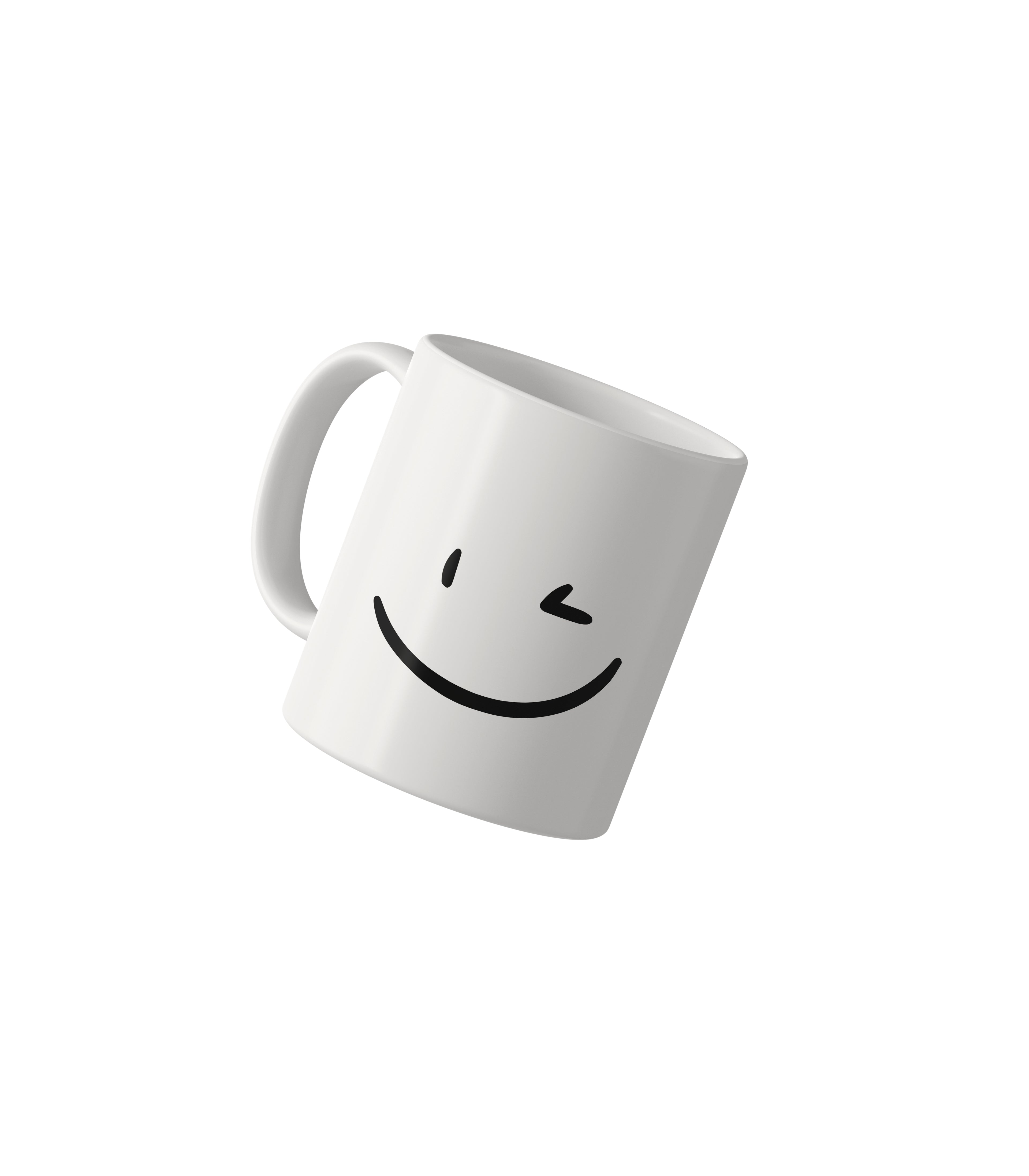 Minimalist Winky Face Mug