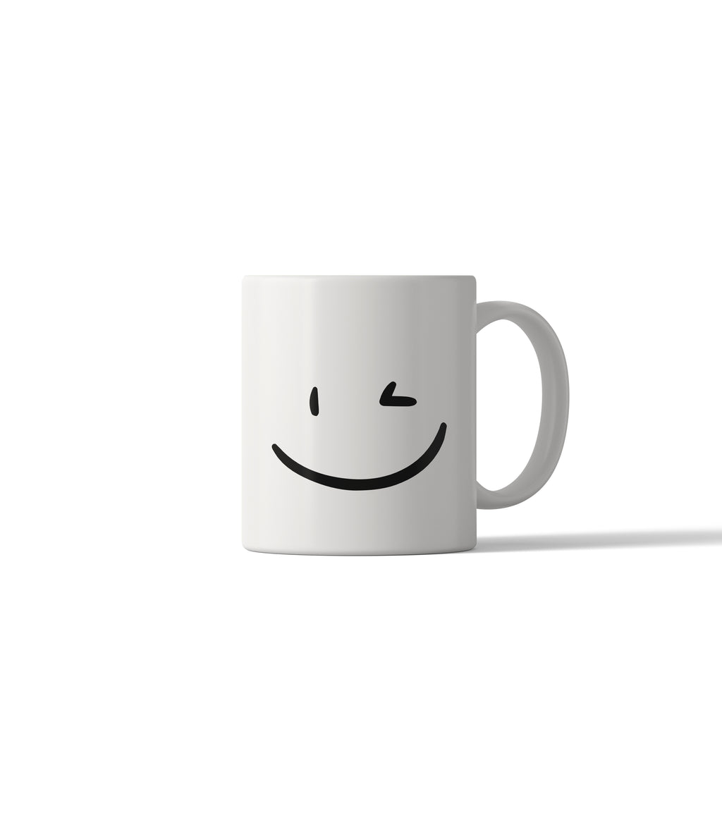 Minimalist Winky Face Mug