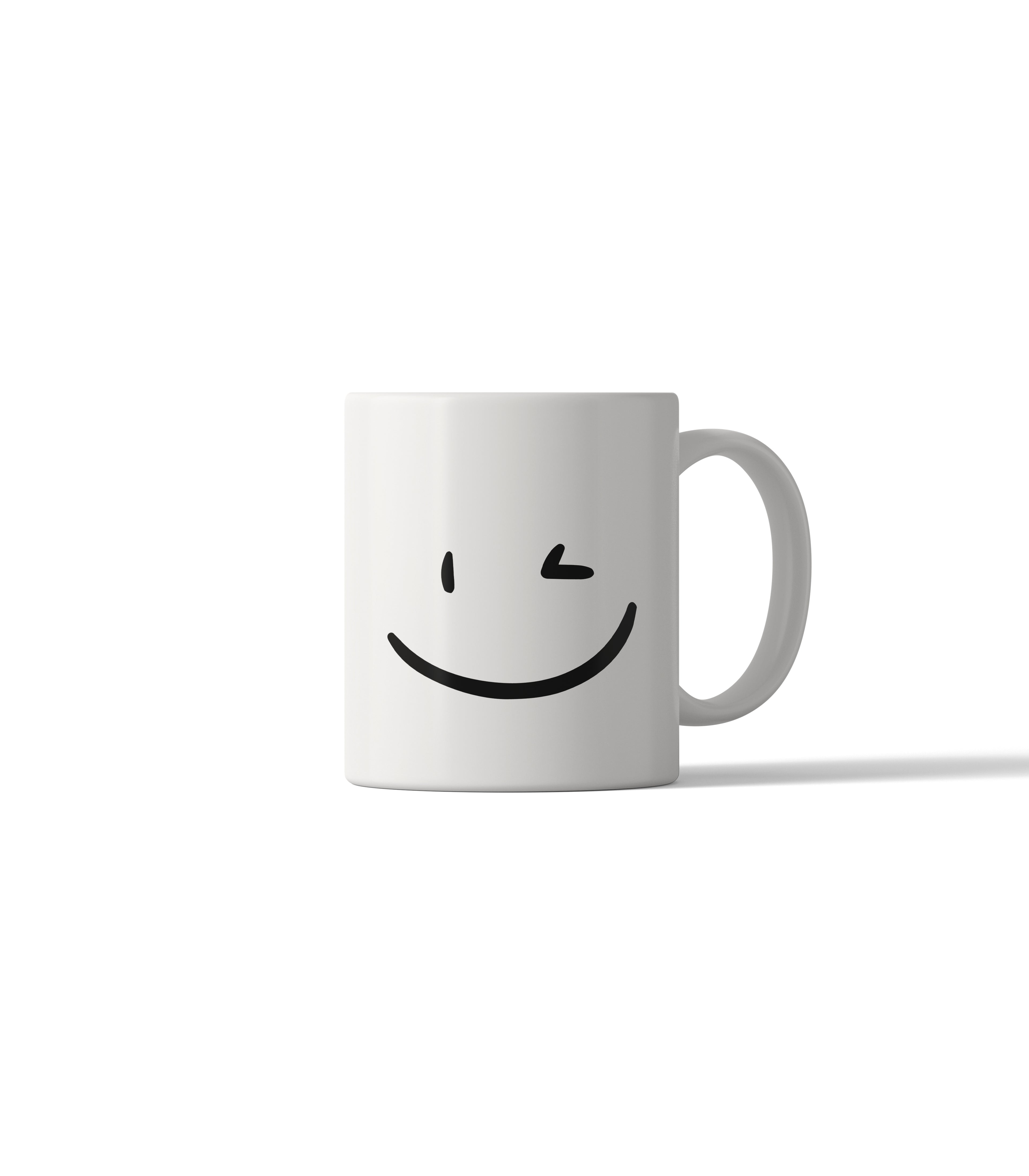 Minimalist Winky Face Mug