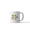 stop. pause. play. Minimalist Mug