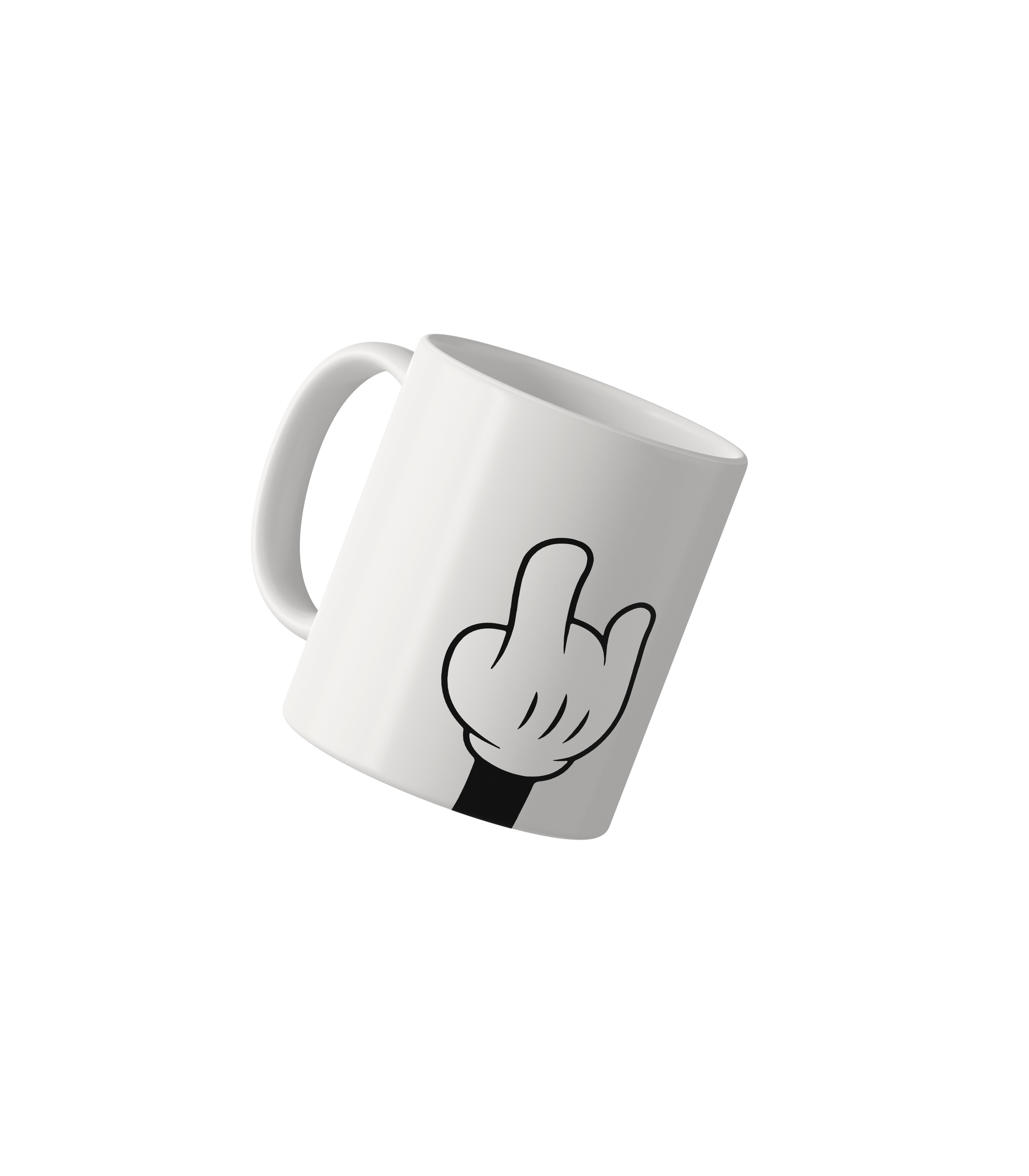 Rock On Horns Sign Classic Cartoon Hand Mug