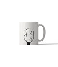 Rock On Horns Sign Classic Cartoon Hand Mug