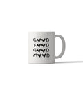 Good Food Good Mood Black Heart Mug