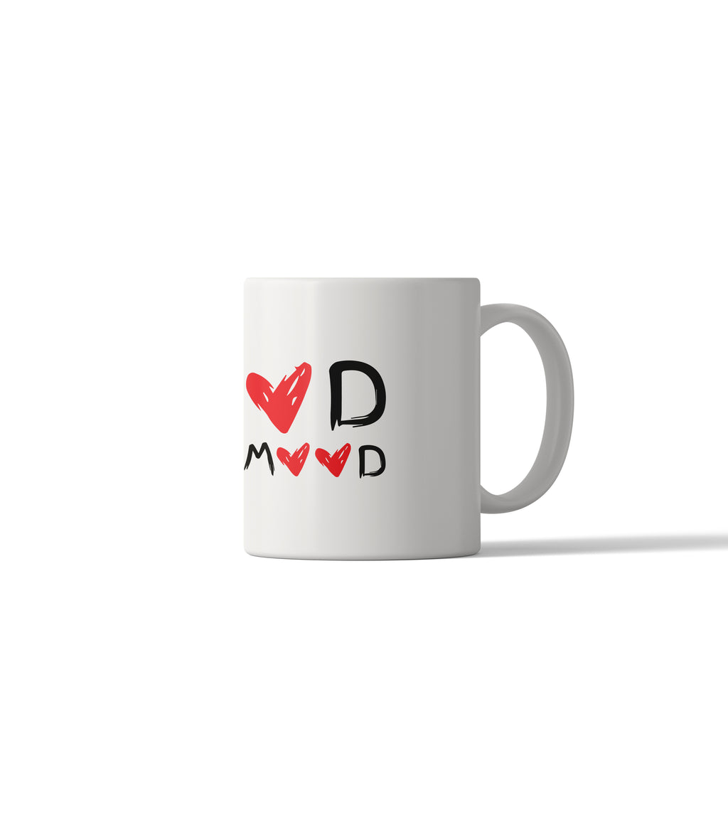 Good Food Good Mood Red Heart Mug