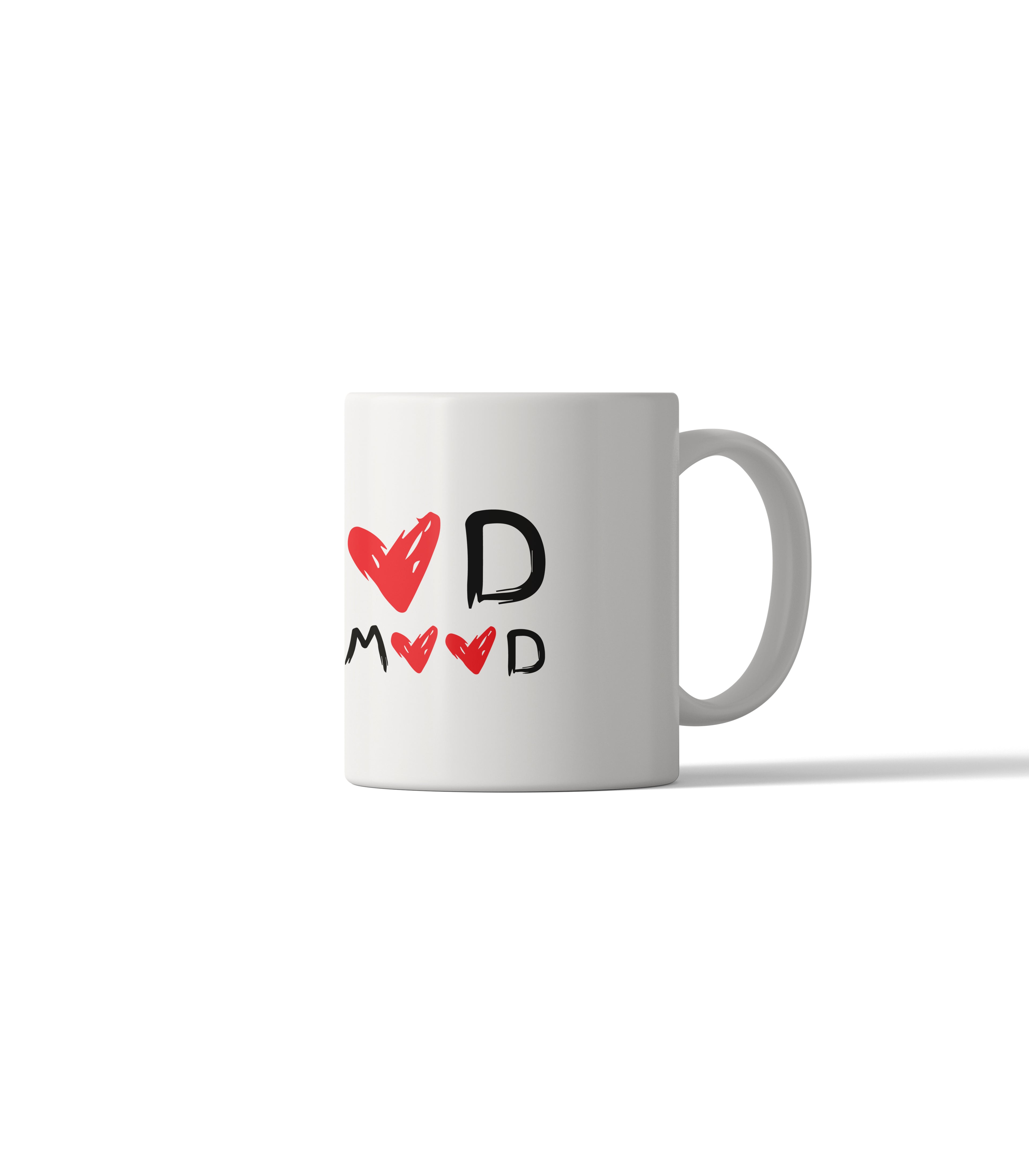 Good Food Good Mood Red Heart Mug