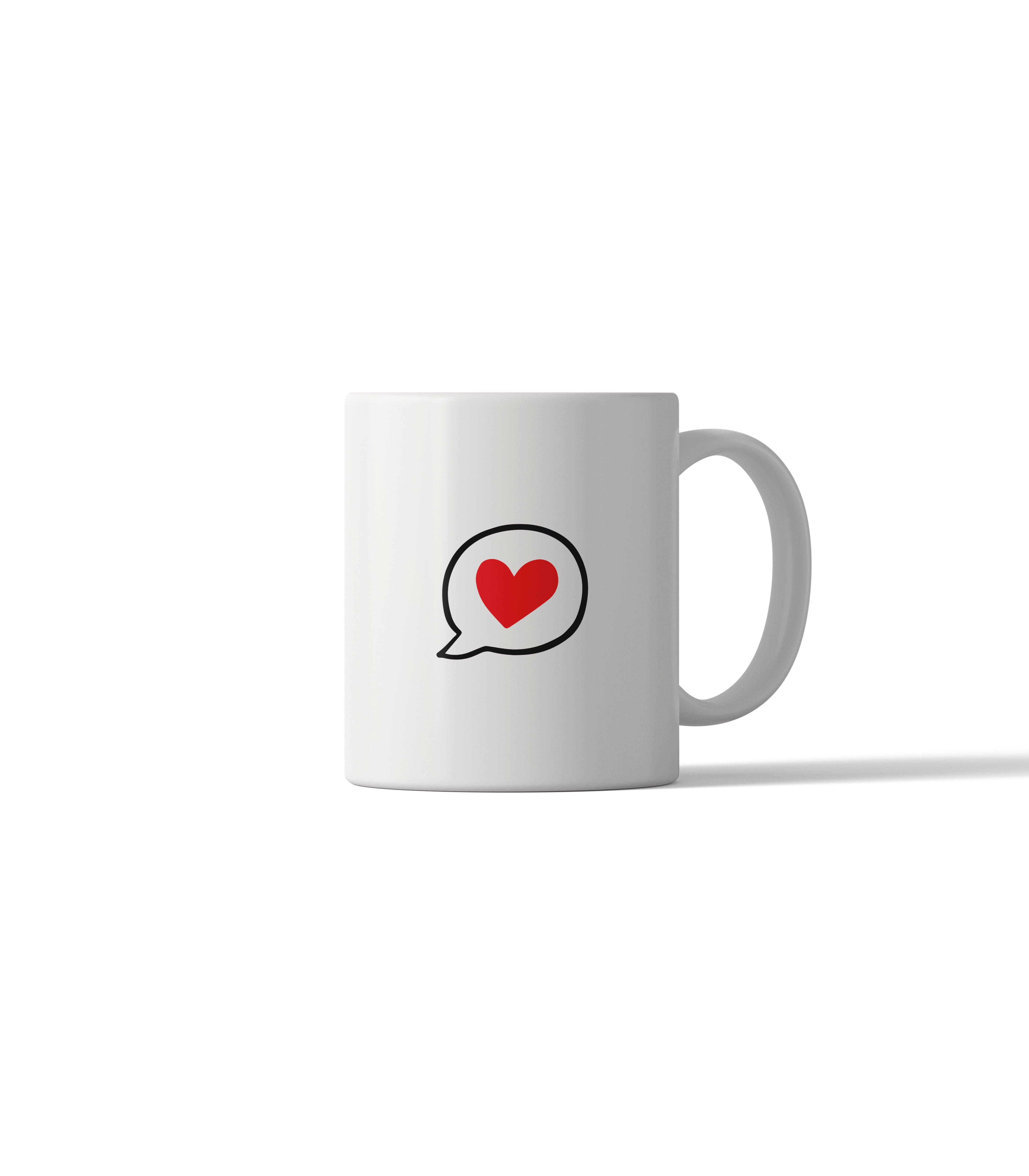 Heart Speech Bubble Mug