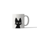 Grumpy Black Cat Mug