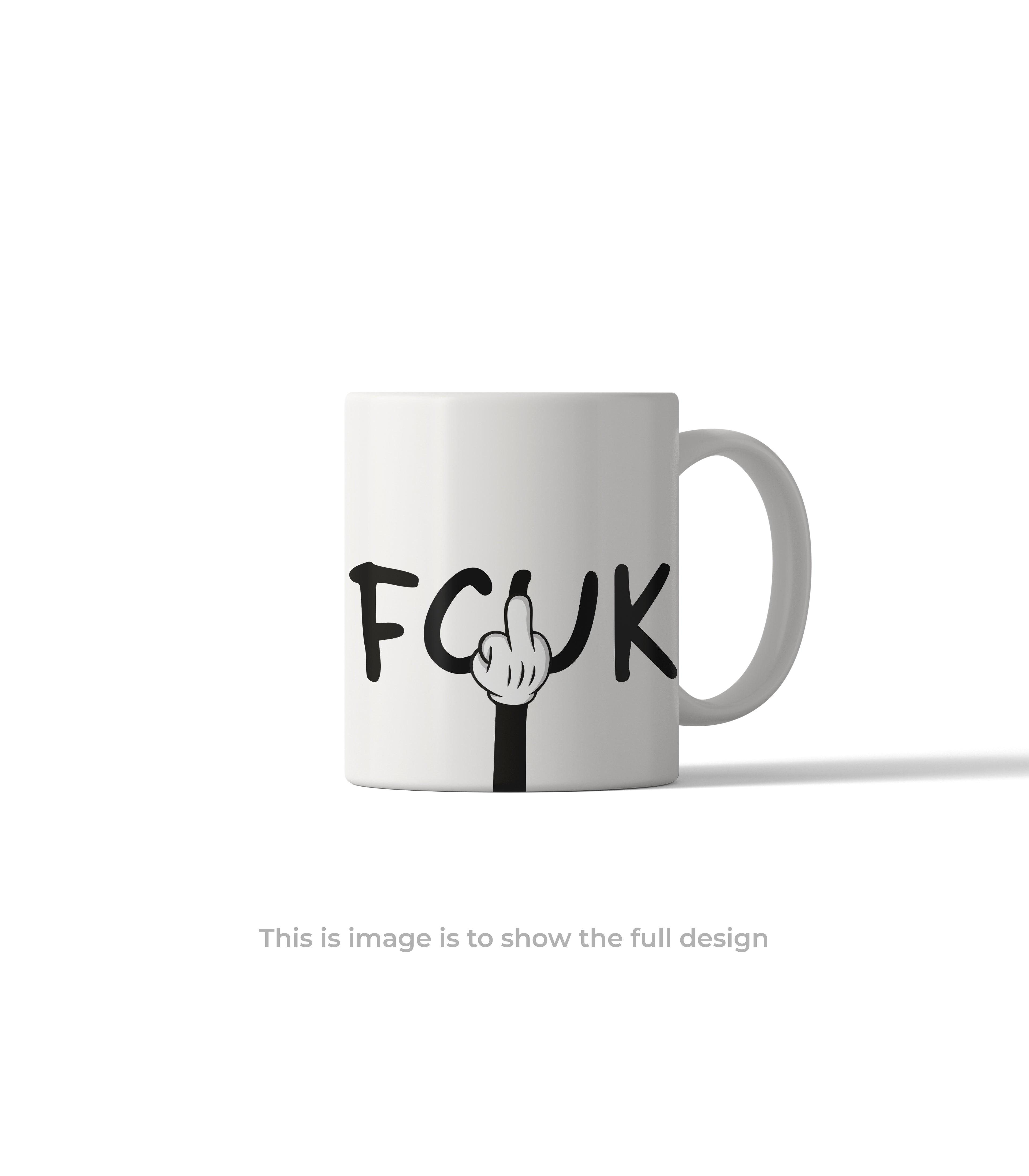 FCUK Middle Finger Cartoon Hand Mug