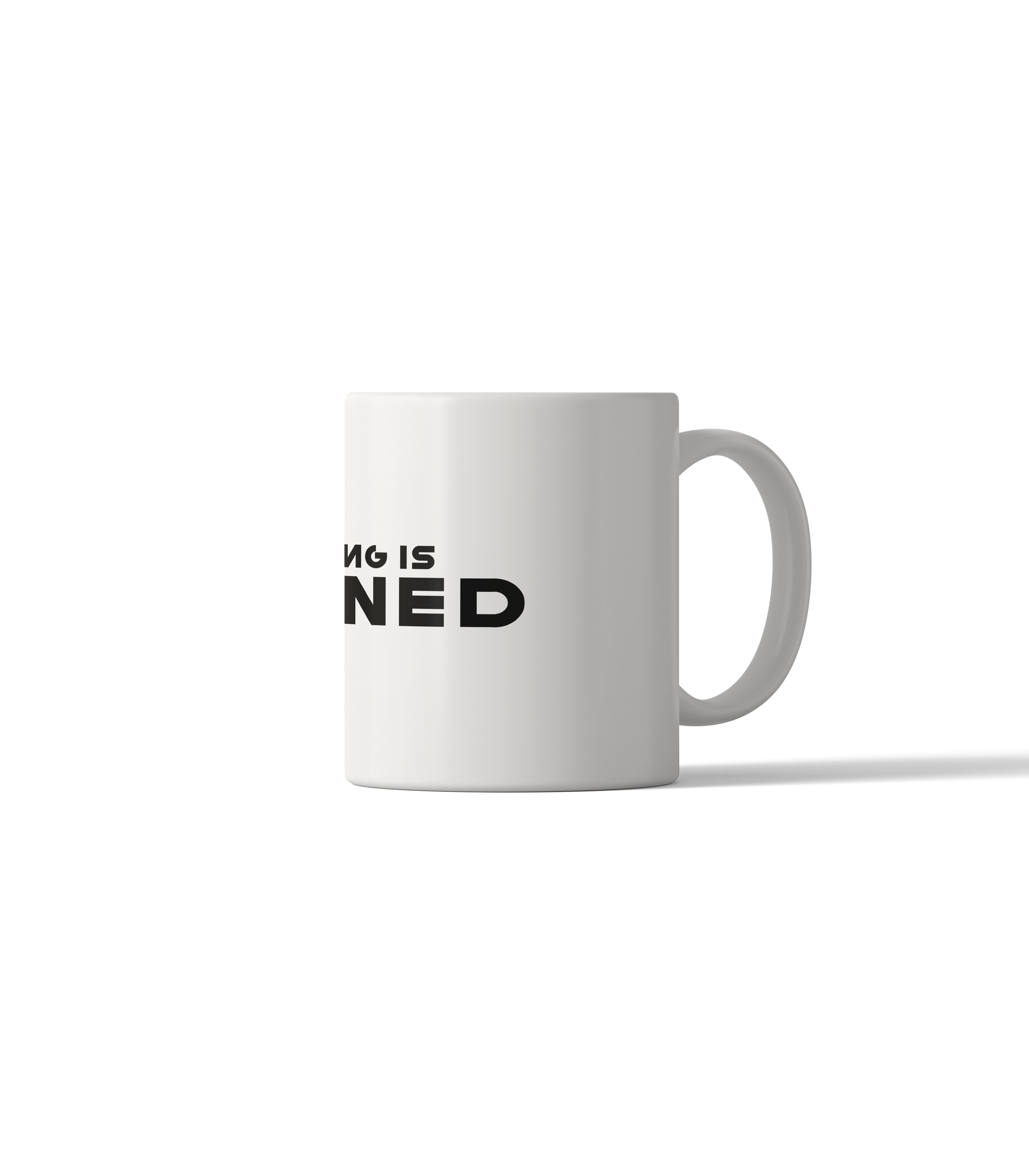 Boring is Banned Bold Typographic Mug