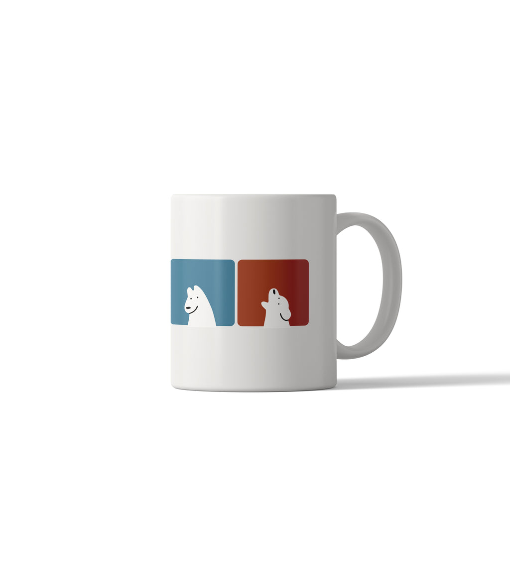 Peeking Dogs Mug