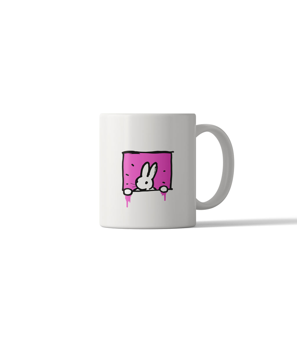 Peeking Bunny Graffiti Mug