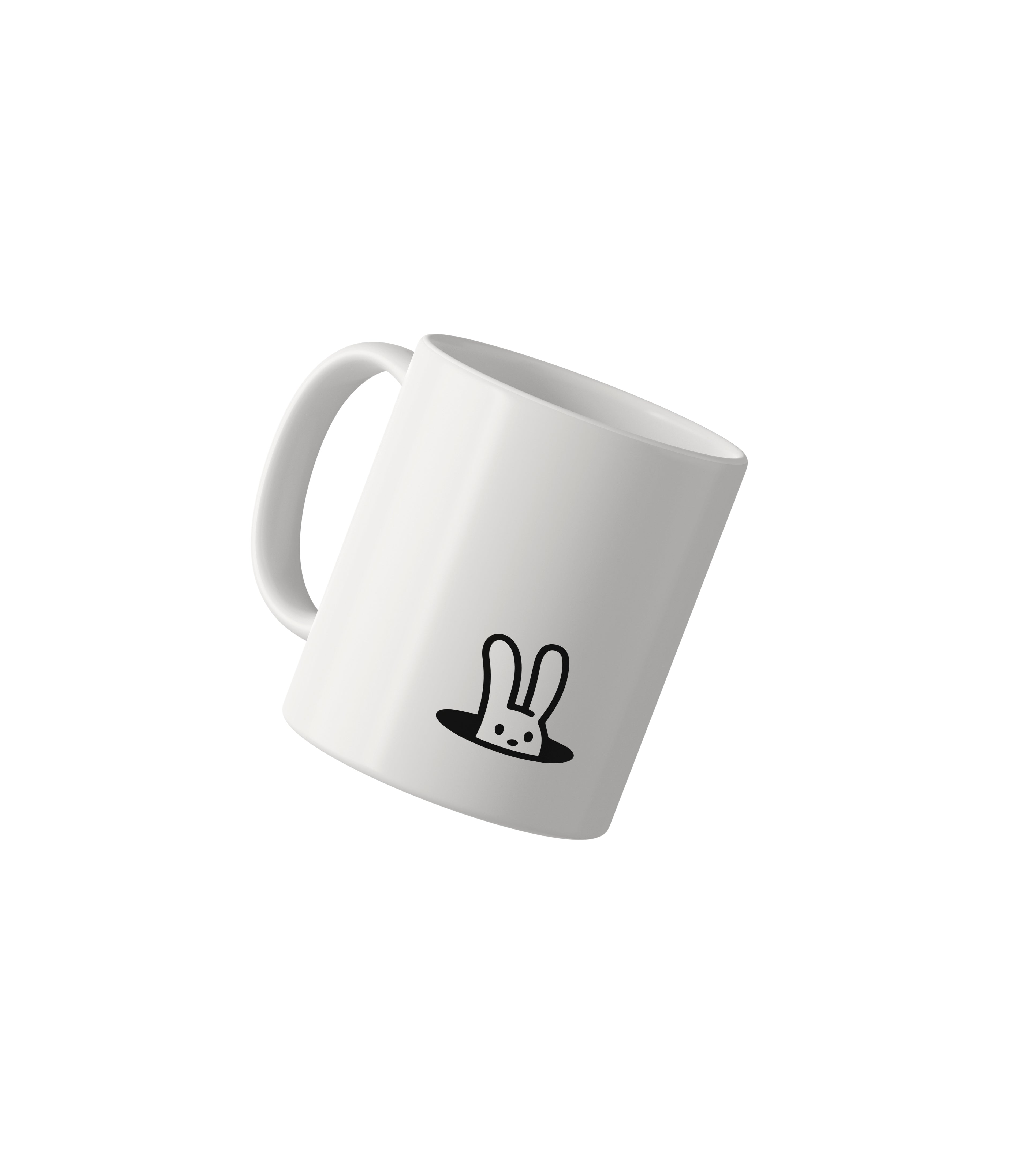 Peeking Bunny Rabbit Hole Mug