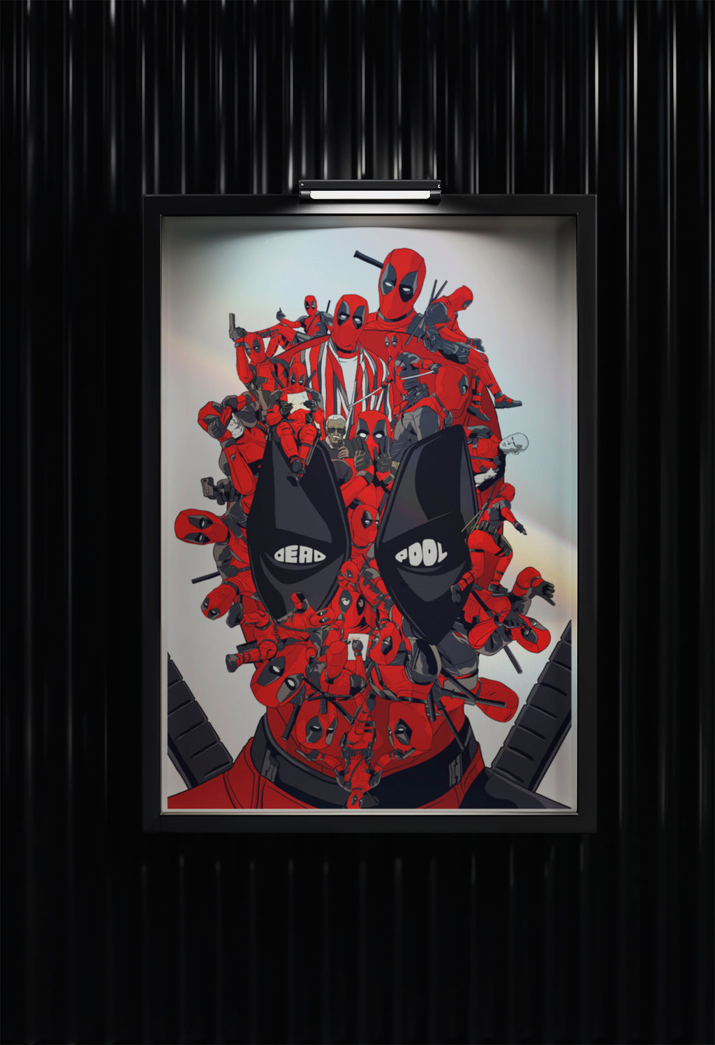 Deadpool Head Collage Poster