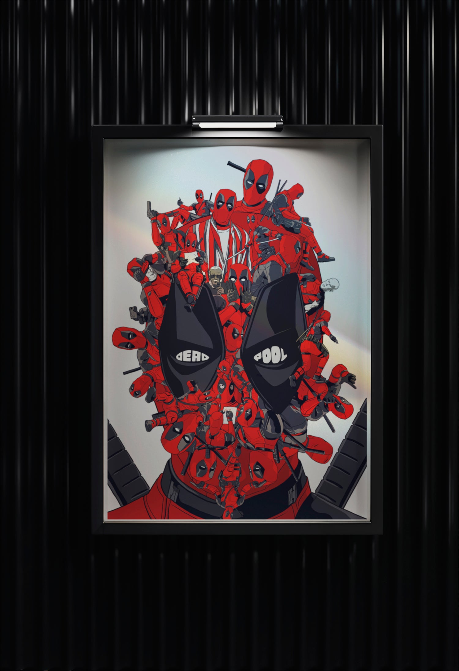 Deadpool Head Collage Poster