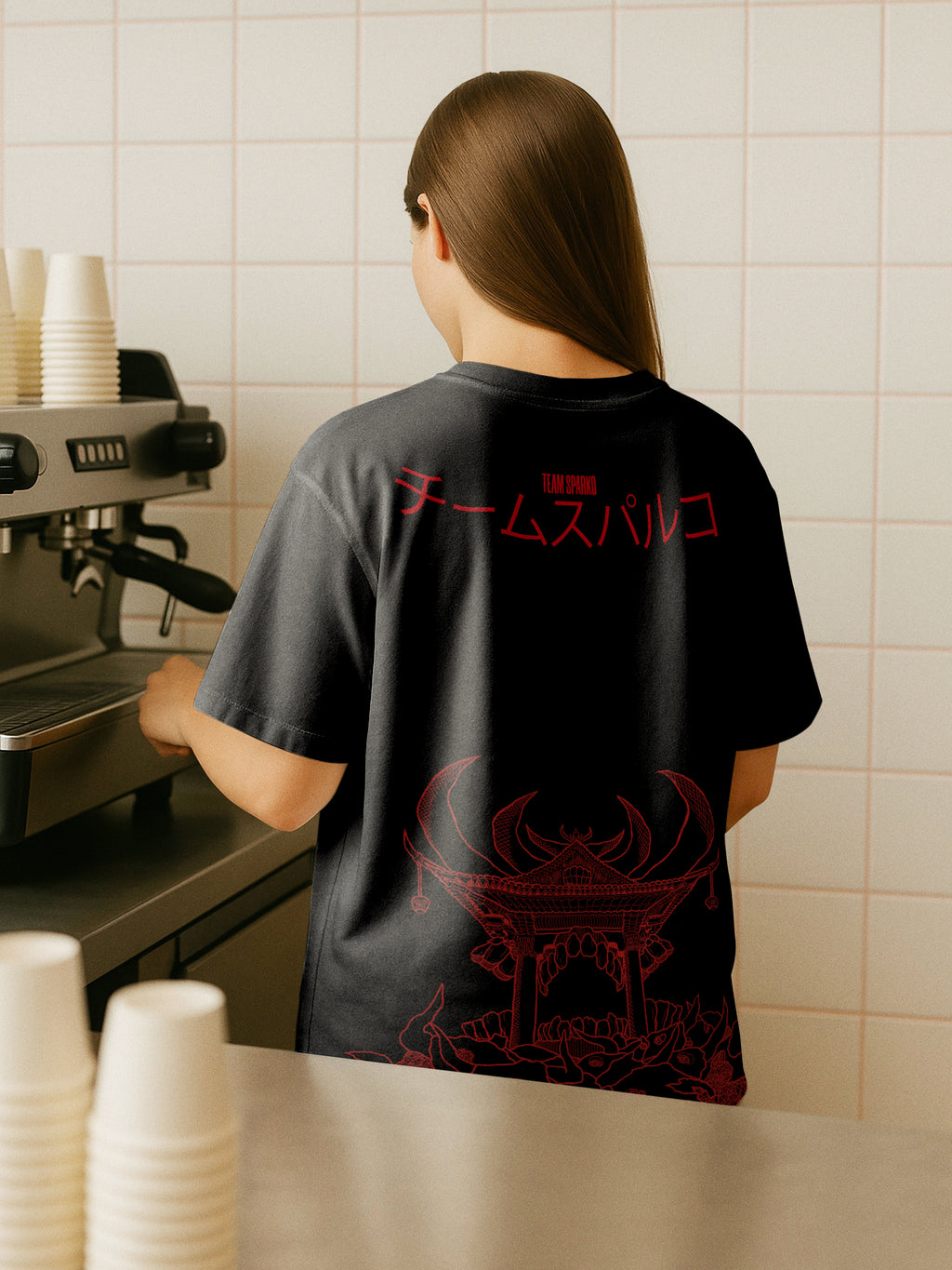 JJK Shrine Oversized Black Tee