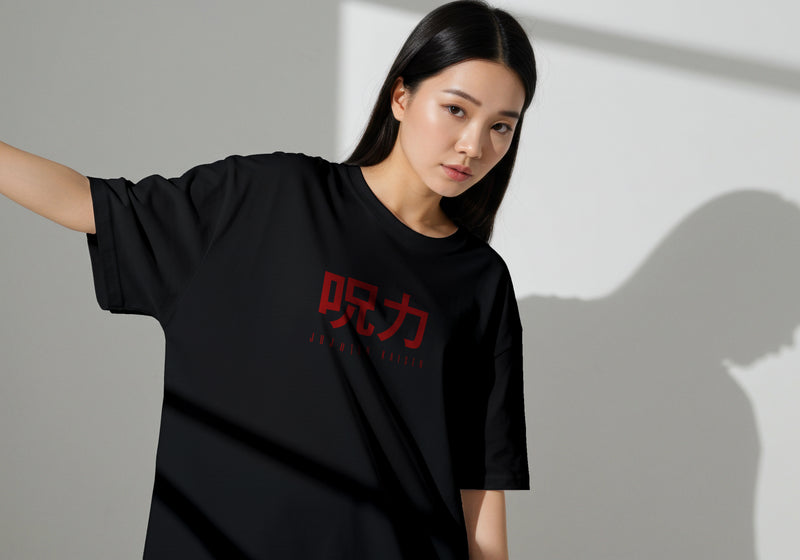 JJK Shrine Oversized Black Tee