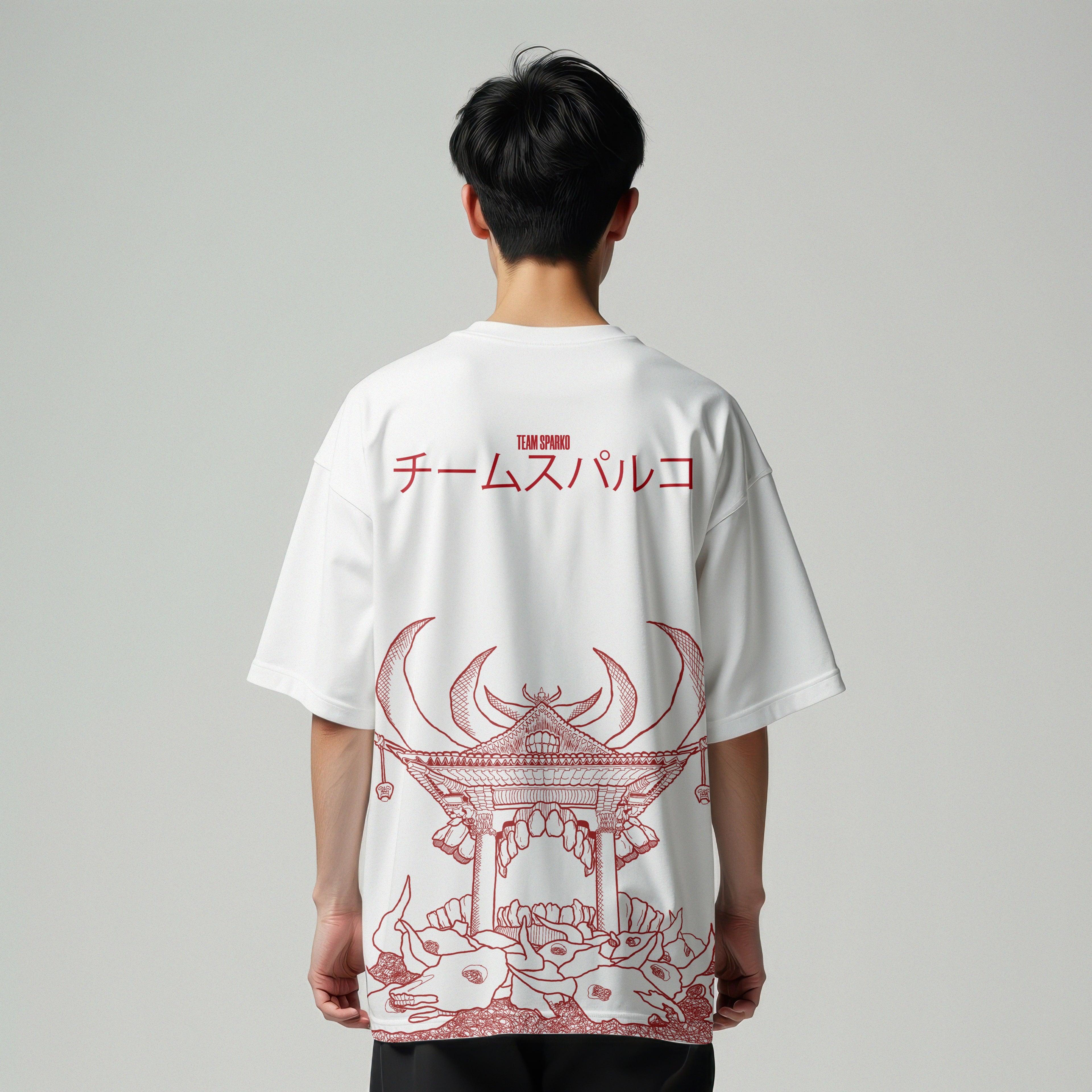 JJK Shrine Oversized White Tee