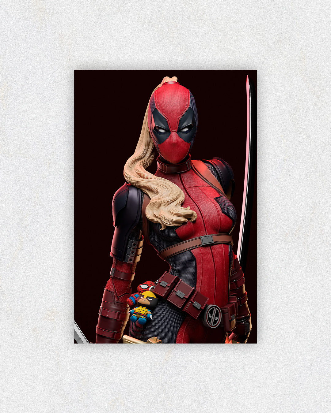 Ladypool Action Portrait Poster