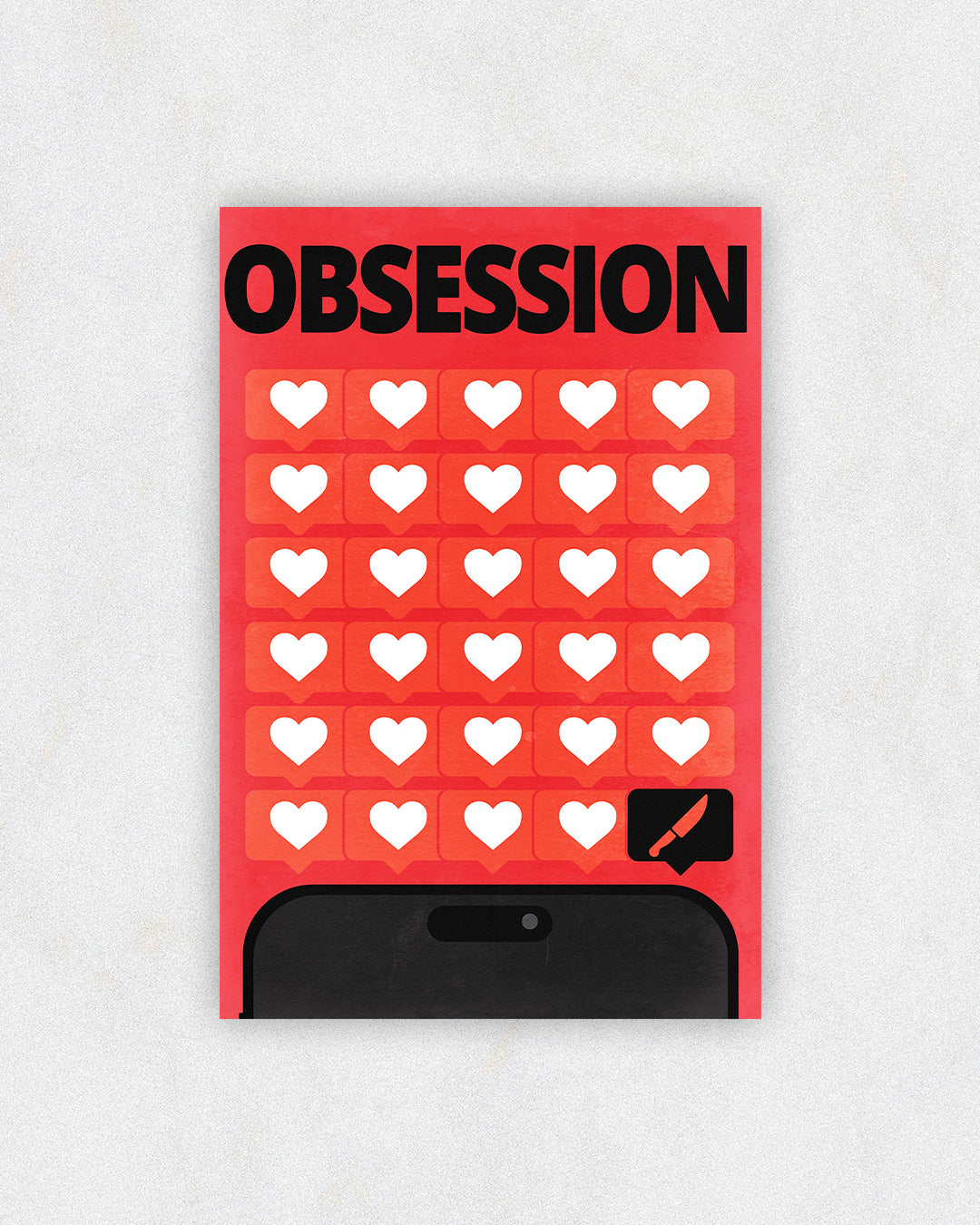 Obsession Social Knife Graphic Poster
