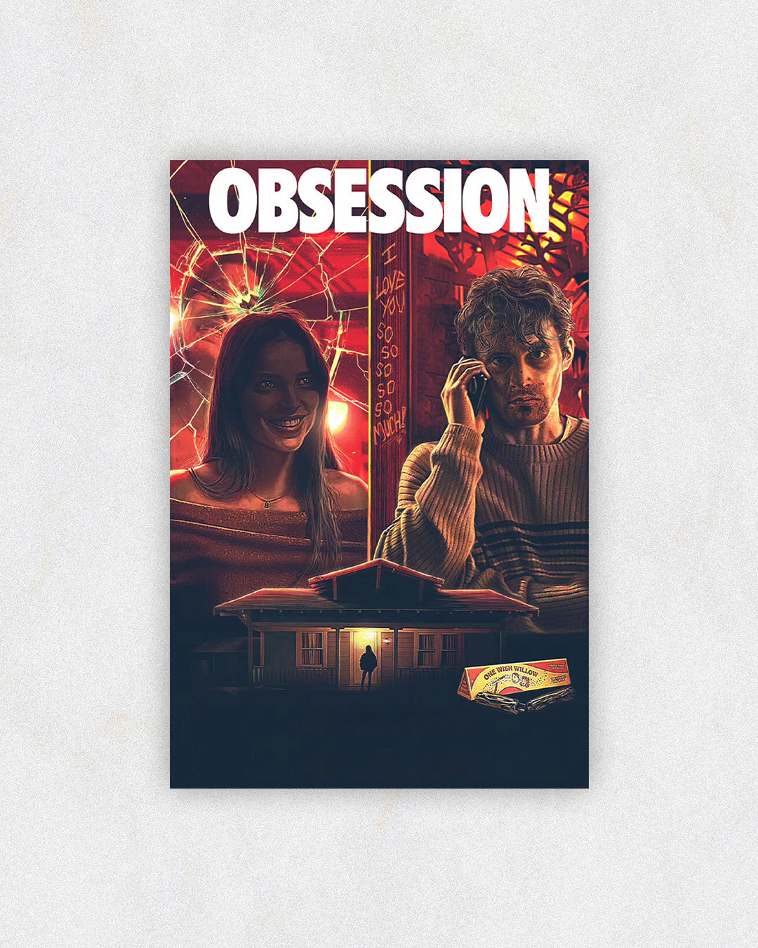 Obsession Cracked Glass House Poster