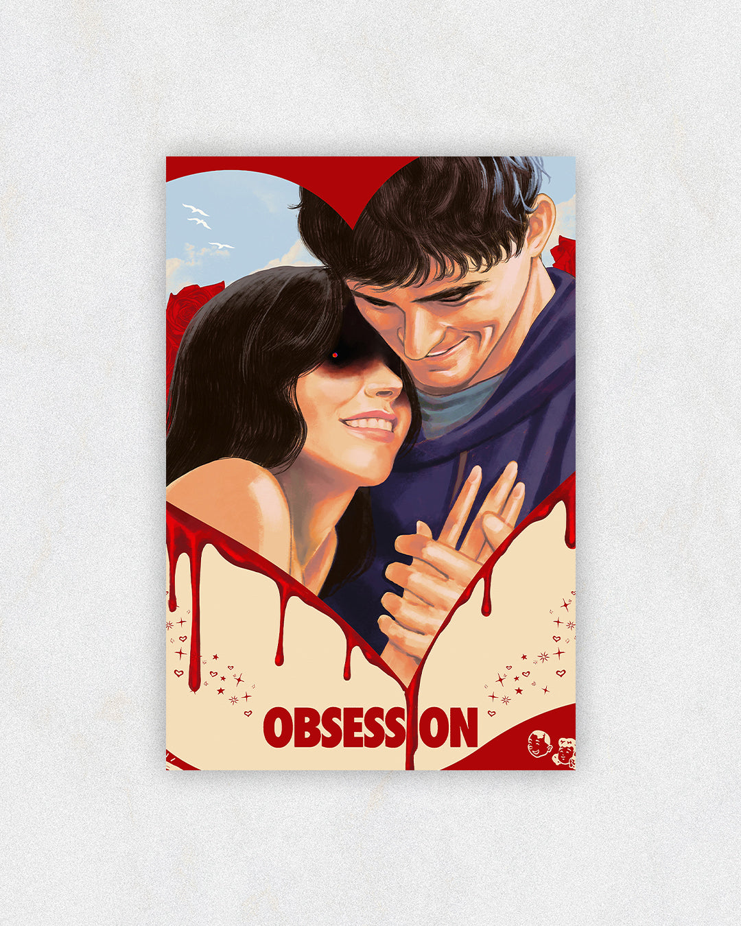 Obsession Bloody Heart Illustration Poster