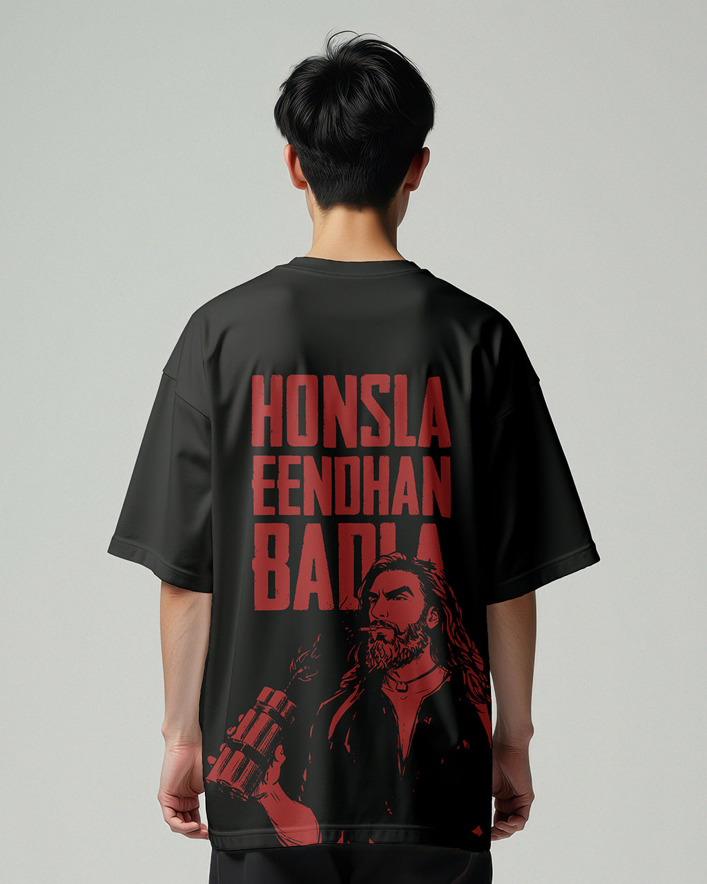 Dhurandhar Revenge Oversized Black Tee