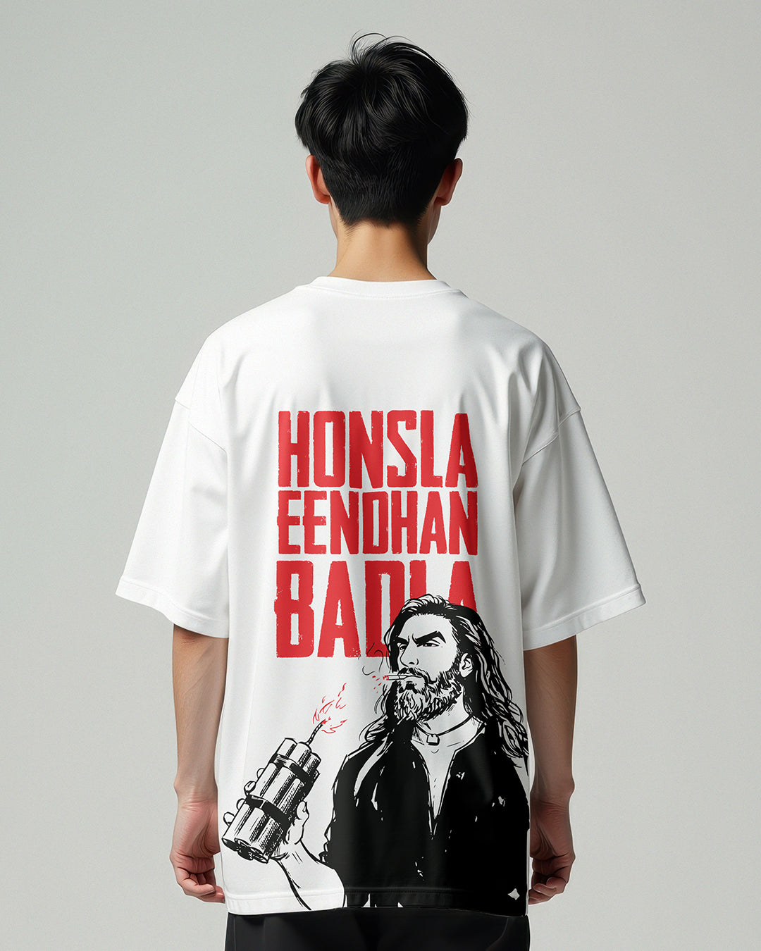 Dhurandhar Revenge Oversized White Tee