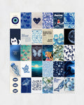 Blue Aesthetic Wall Collage Kit