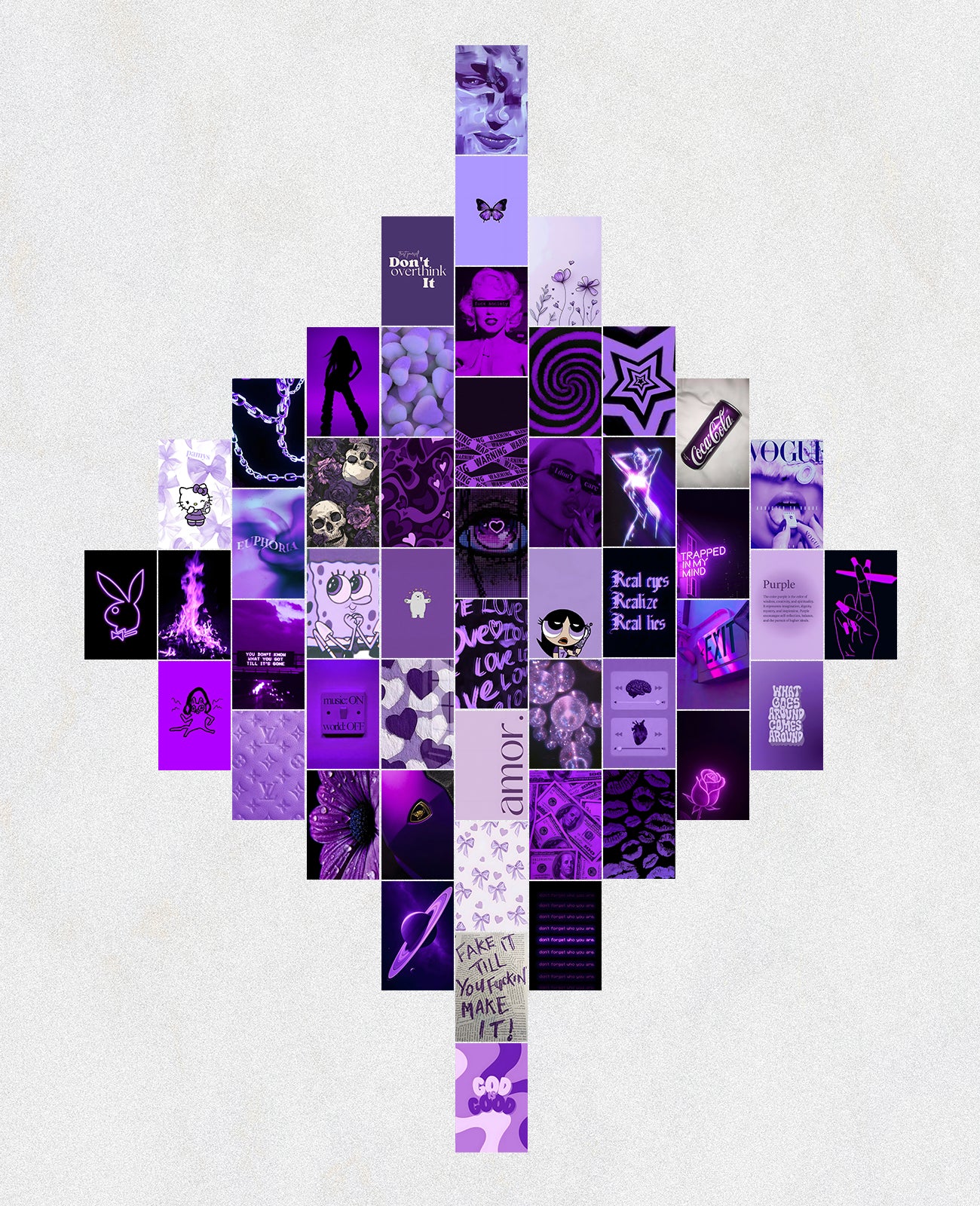 Purple Aesthetic Wall Collage Kit