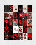 Red Aesthetic Wall Collage Kit