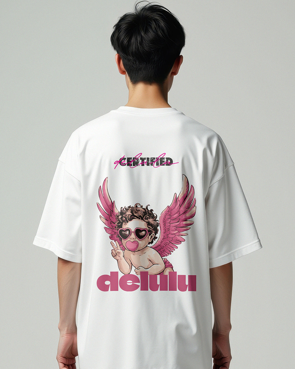 Certified Delulu Cupid Oversized Tee