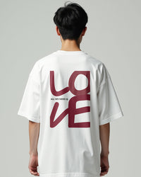 All We Need Is Love Block Graphic Oversized Tee