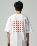 Obsession Heart Grid Oversized Tee
