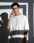 My Heart Tic-Tac-Toe Oversized Tee — Cloud White