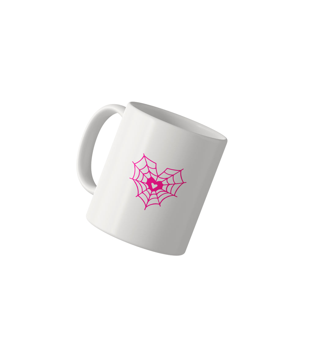 Pink Web Heart Mug