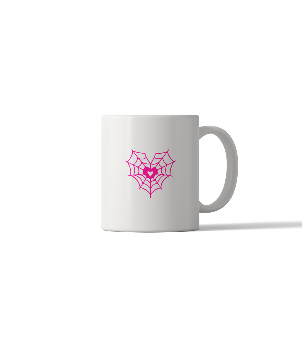 Pink Web Heart Mug