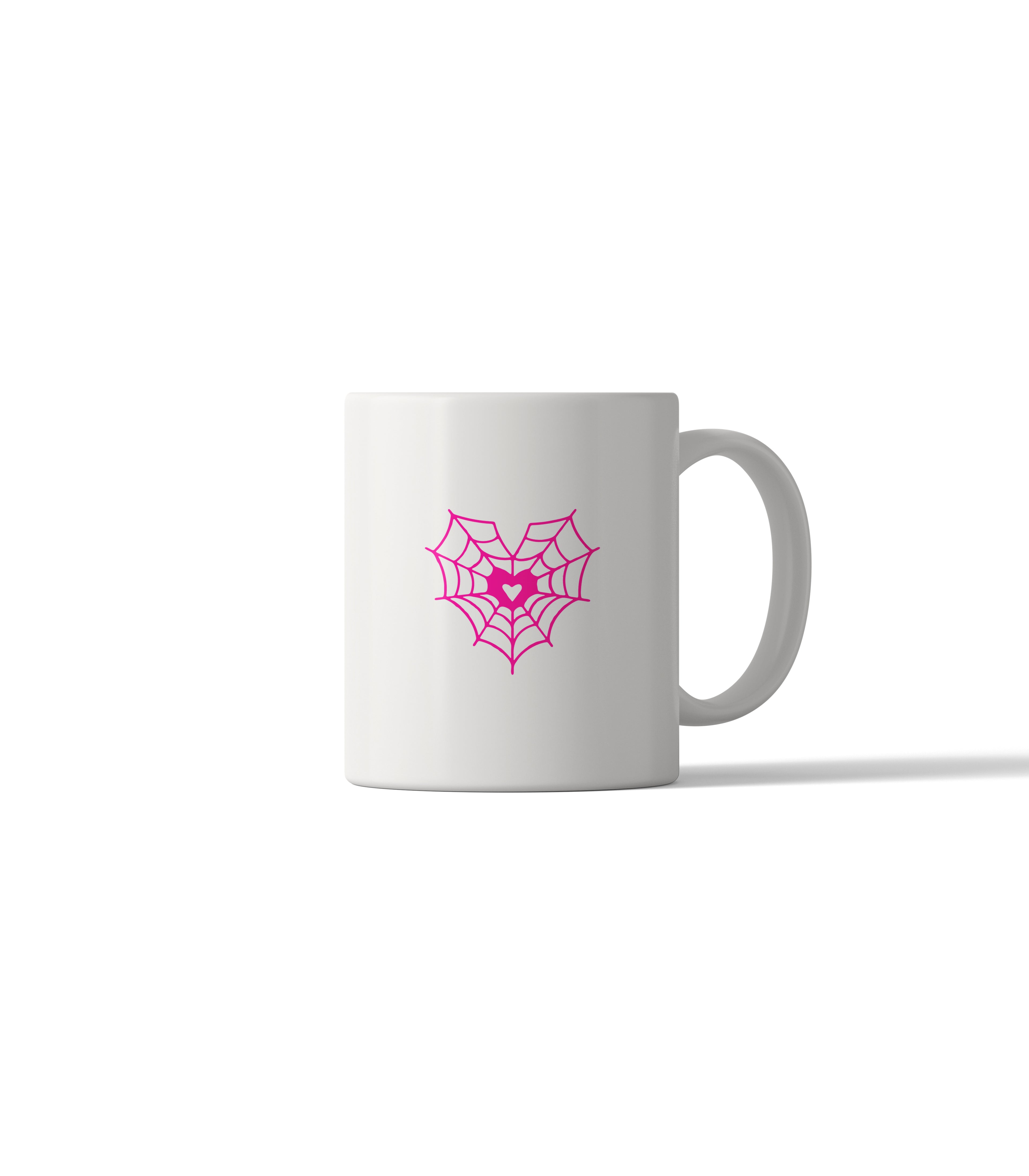 Pink Web Heart Mug