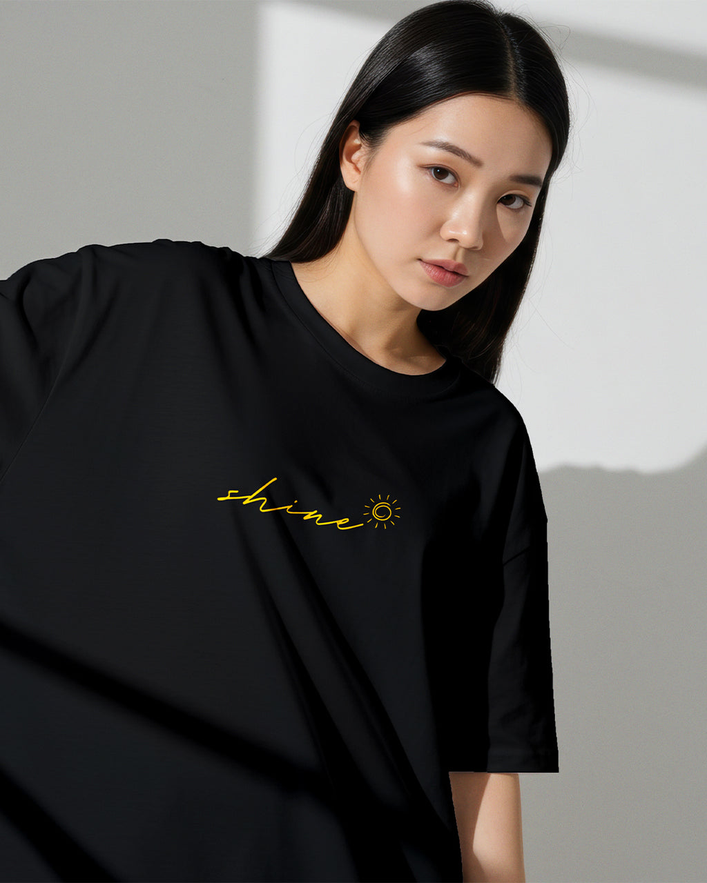 Shine Cursive Oversized Tee